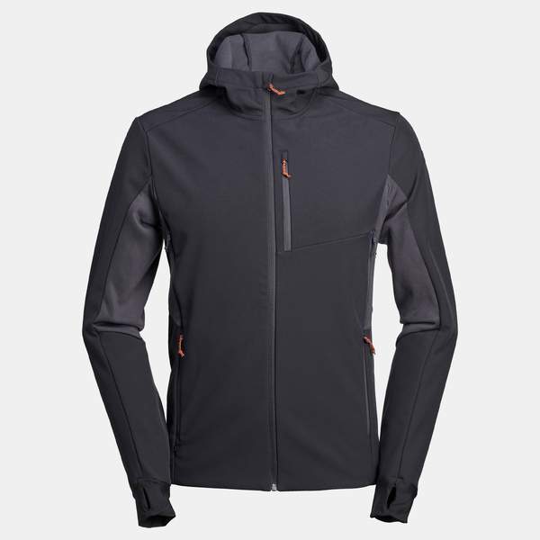 Куртка для походов мужская черная TREK500 Forclaz