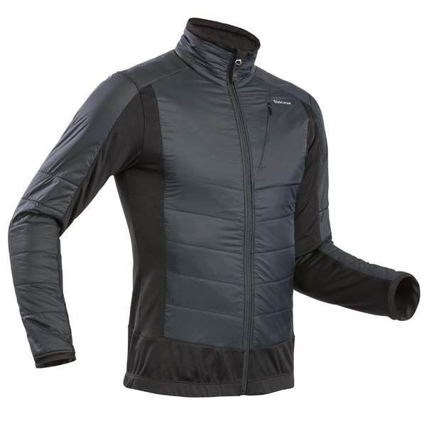 Толстовка для походов теплая гибридная мужская черная SH900 X-WARM Quechua
