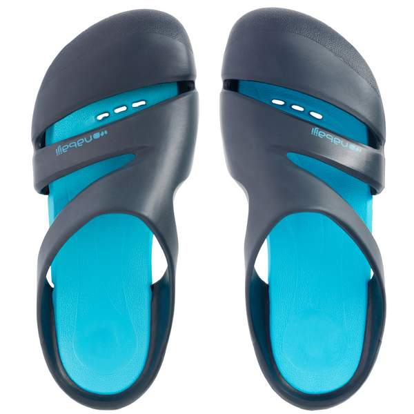 Шлепанцы для бассейна мужские сине-бирюзовые CLOG 500 Nabaiji