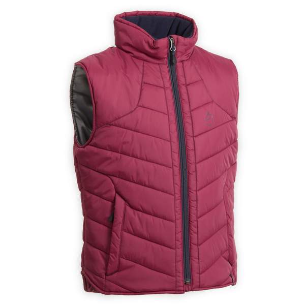 Жилет для верховой езды детский бордовый 500 WARM Fouganza