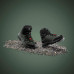 Ботинки для походов водонепроницаемые широкие мужские темно-зеленые TREKKING 100 Forclaz