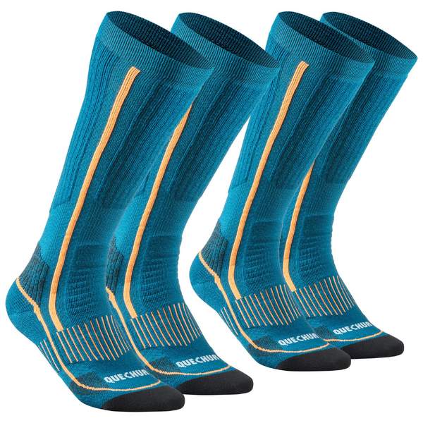 Носки походные теплые с высоким голенищем д/взр. 2 пары синие SH520 x-warm high