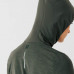 Куртка для бега с капюшоном женская хаки RUN WARM Kalenji