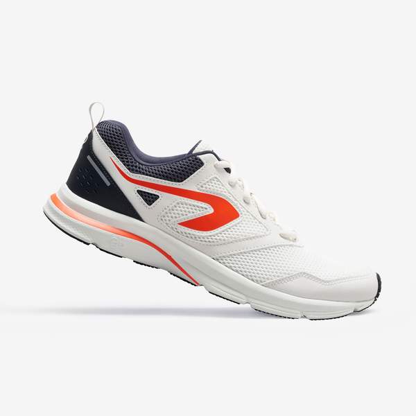 Кроссовки для бега мужские бело-оранжевые RUN ACTIVE Kalenji