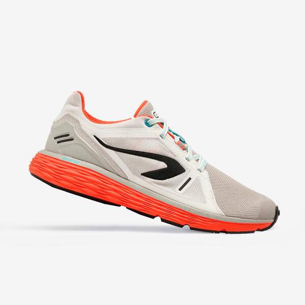 Кроссовки для бега мужские бежево-оранжевые RUN COMFORT Kalenji