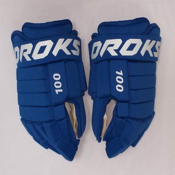 Перчатки хоккейные (краги) для подростков синие 100 Oroks