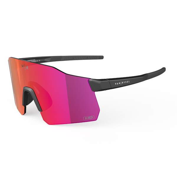 Очки велосипедные категория 3 для взрослых черно-розовые ROADR 920 HIGH DEFINITION Van Rysel