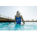 Купальник для плавания слитный для девочек синий VEGA SWIM Nabaiji