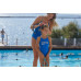 Купальник для плавания слитный для девочек синий VEGA SWIM Nabaiji