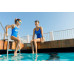 Купальник для плавания слитный для девочек синий VEGA SWIM Nabaiji