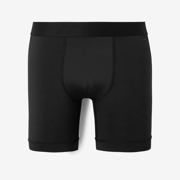 Трусы боксеры для бега мужские черные DRY PLUS Kalenji