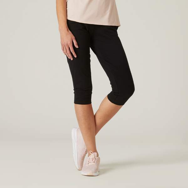 Бриджи с зацепами для фитнеса черные Fit+ Nyamba