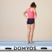 Шорты гимнастические для девочек черно-розовые 500 Domyos