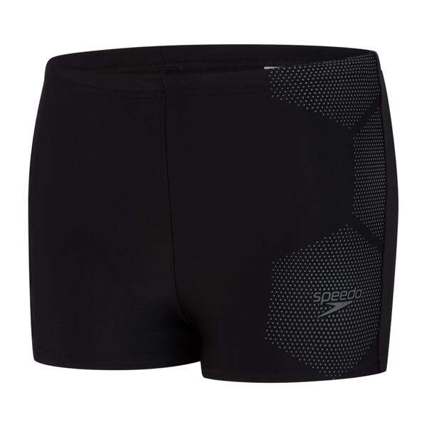 Плавки-боксеры для мальчиков черные TECH PLACEMENT Speedo